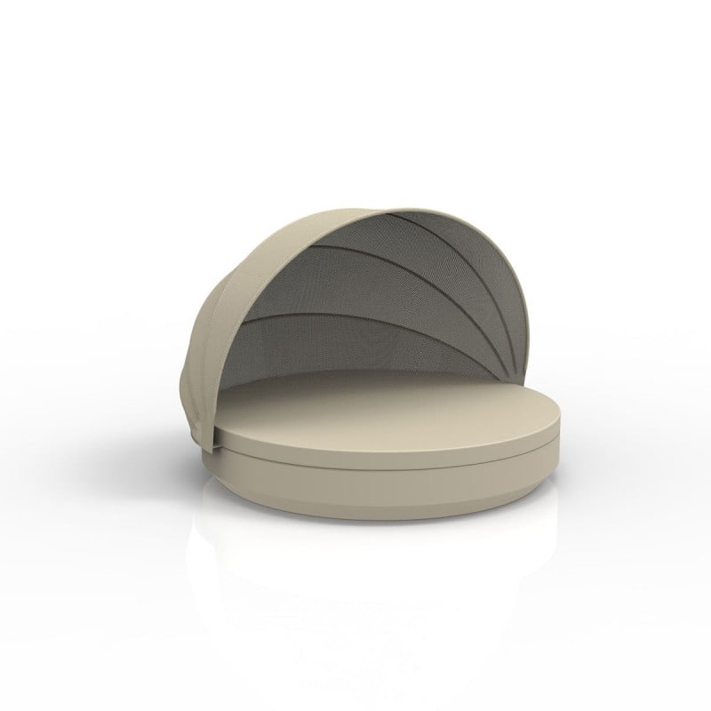 Lit de jour rond avec parasol VELA de VONDOM