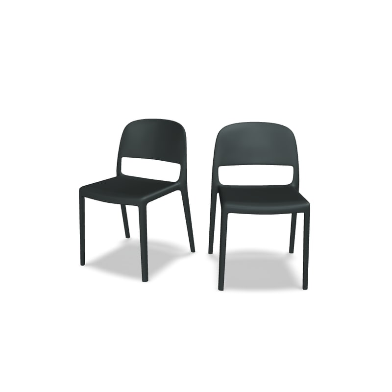 Lot de 2 chaises BLENDY - anthracite
