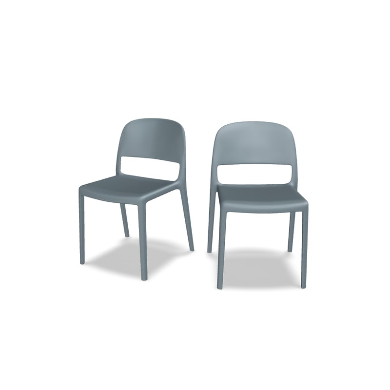 Lot de 2 chaises BLENDY - bleu