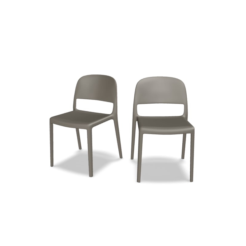 Lot de 2 chaises BLENDY - marron