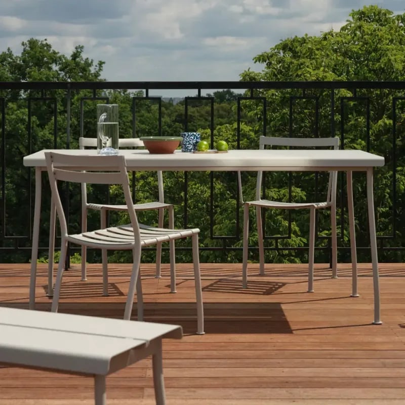 Lot de 2 chaises en métal FLANER - MDD