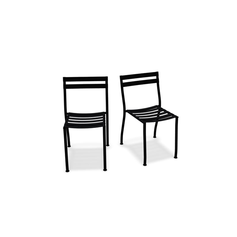 Lot de 2 chaises en métal FLANER - noir
