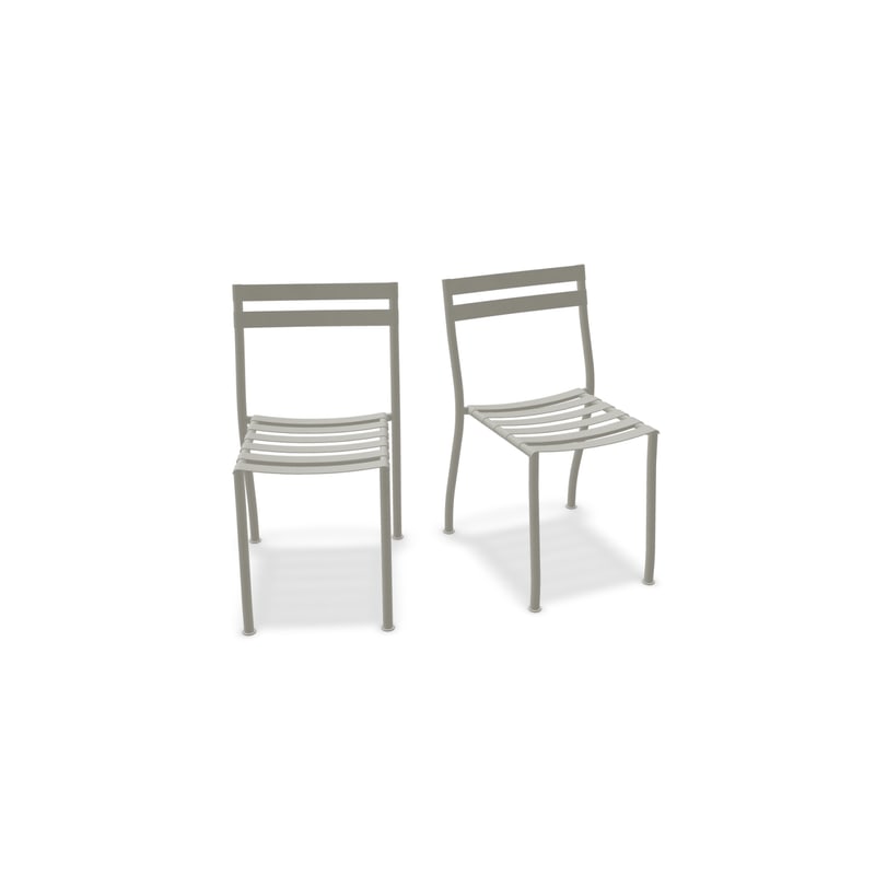 Lot de 2 chaises FLANER - blanc perle