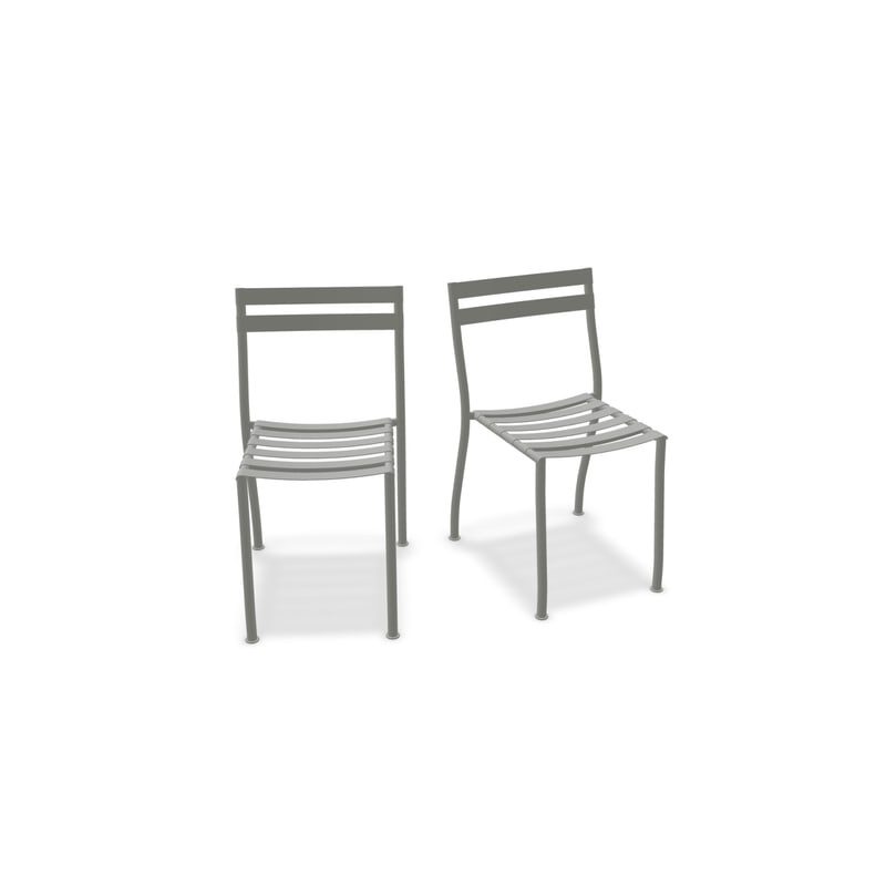 Lot de 2 chaises FLANER - gris clair