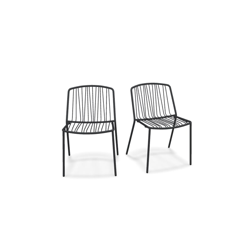 Lot de 2 chaises in & out BRIS - anthracite