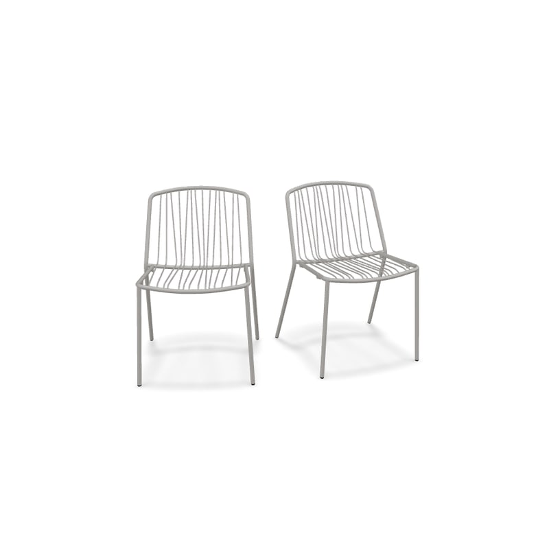 Lot de 2 chaises in & out BRIS - beige