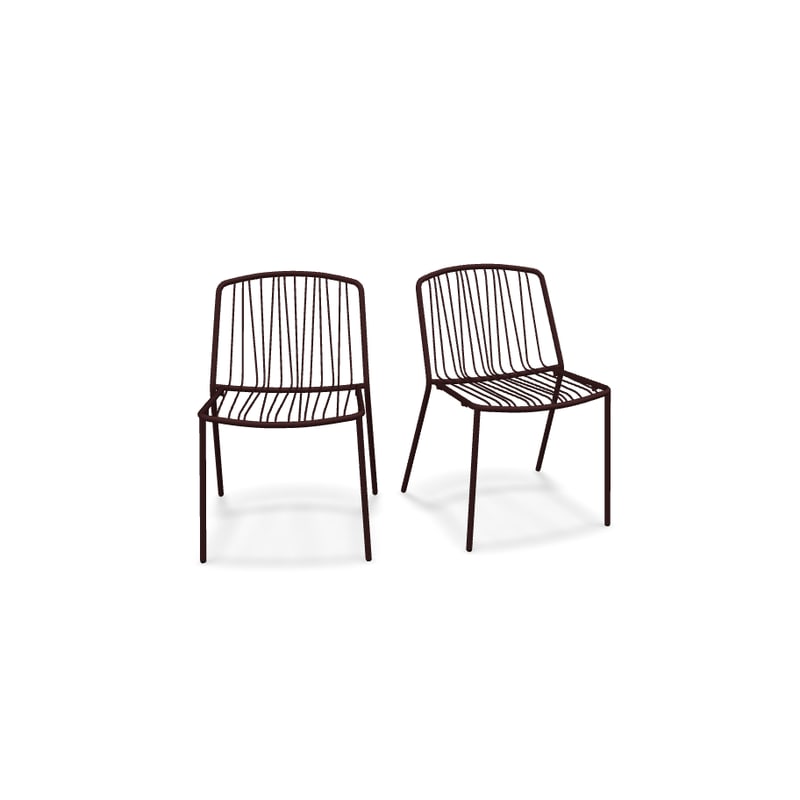 Lot de 2 chaises in & out BRIS - bordeaux