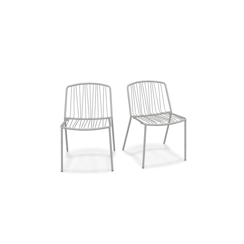 Lot de 2 chaises in & out BRIS - gris clair