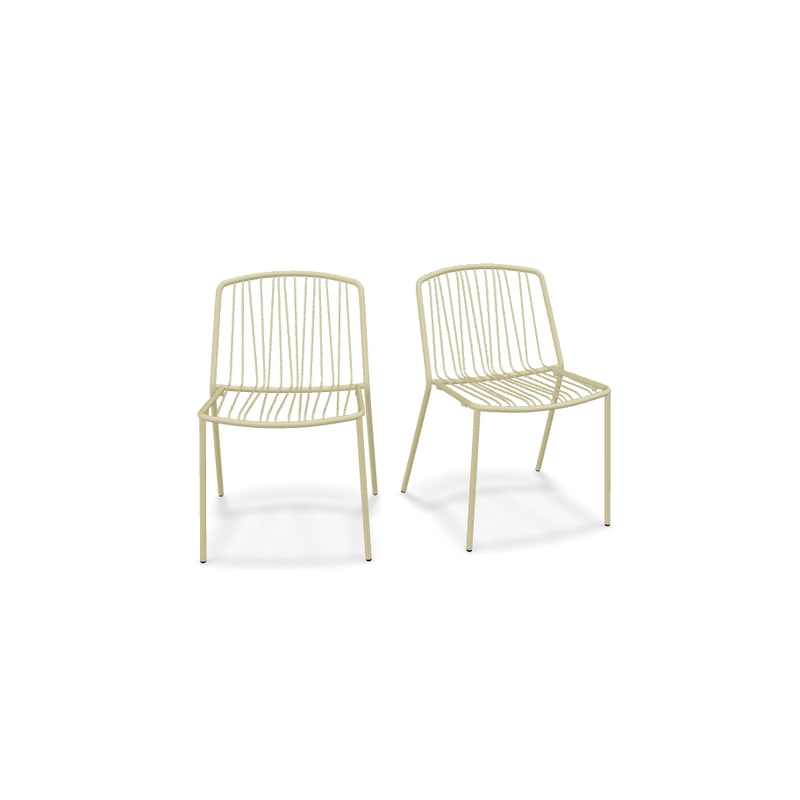 Lot de 2 chaises in & out BRIS - jaune