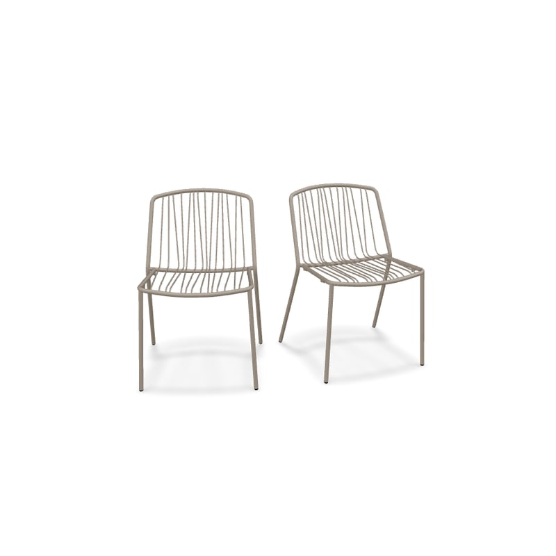 Lot de 2 chaises in & out BRIS - marron