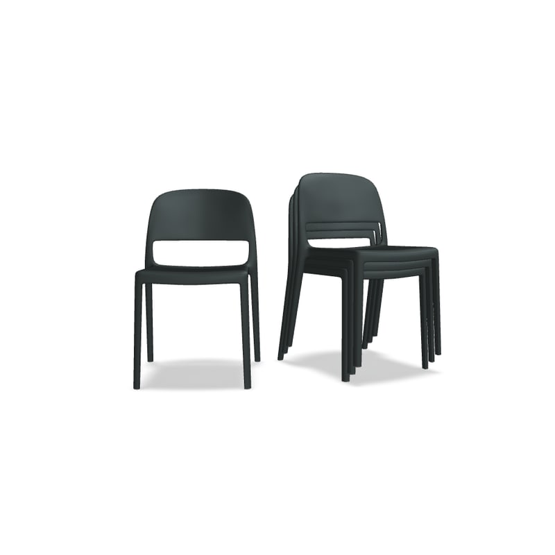 Lot de 4 chaises BLENDY - anthracite