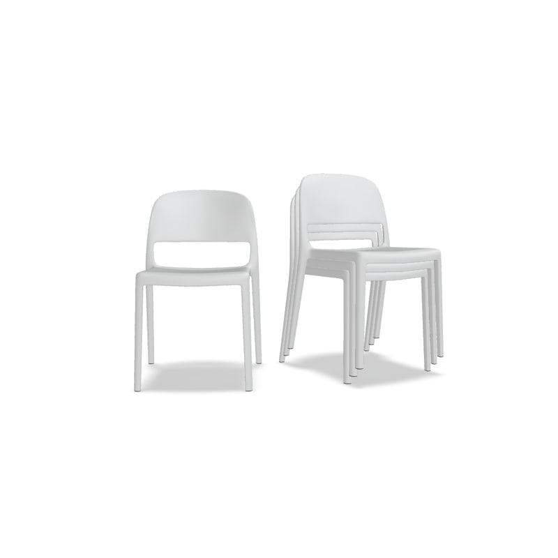 Lot de 4 chaises BLENDY - blanc