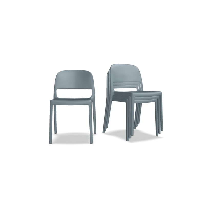 Lot de 4 chaises BLENDY - bleu