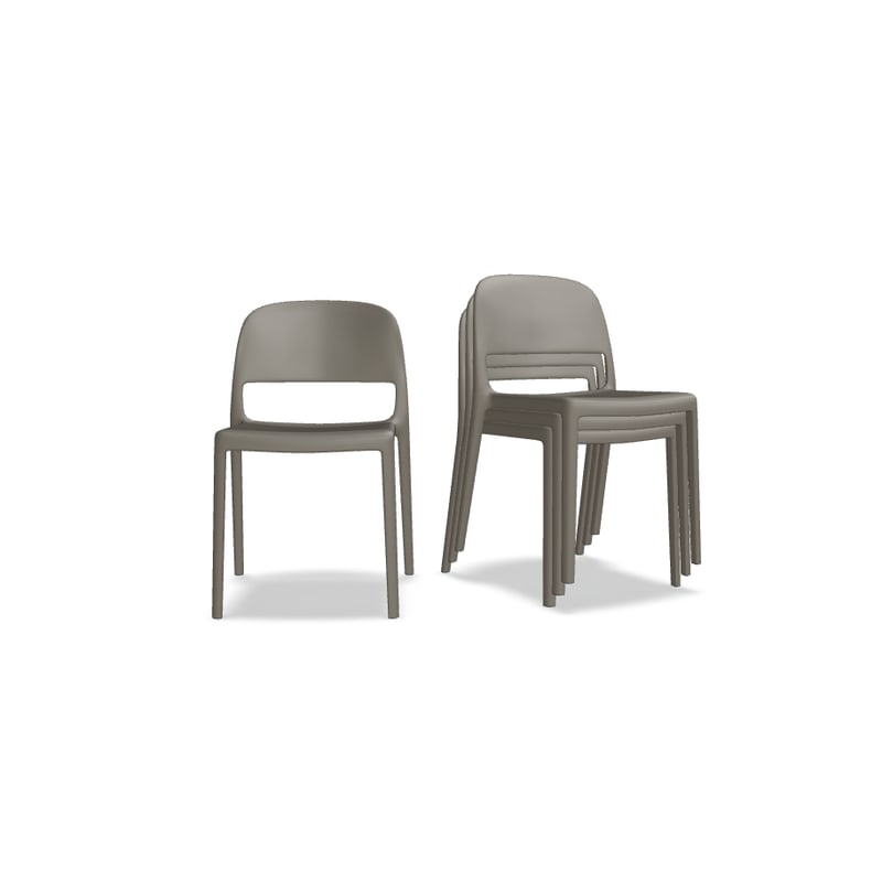 Lot de 4 chaises BLENDY - marron