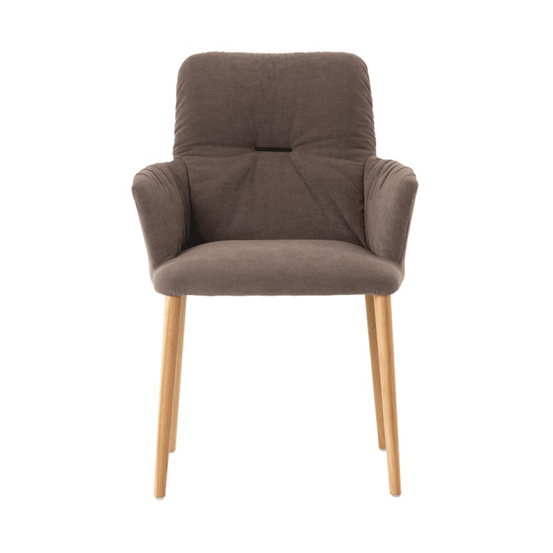 Chaise AURA C02 piétement bois avec accoudoirs