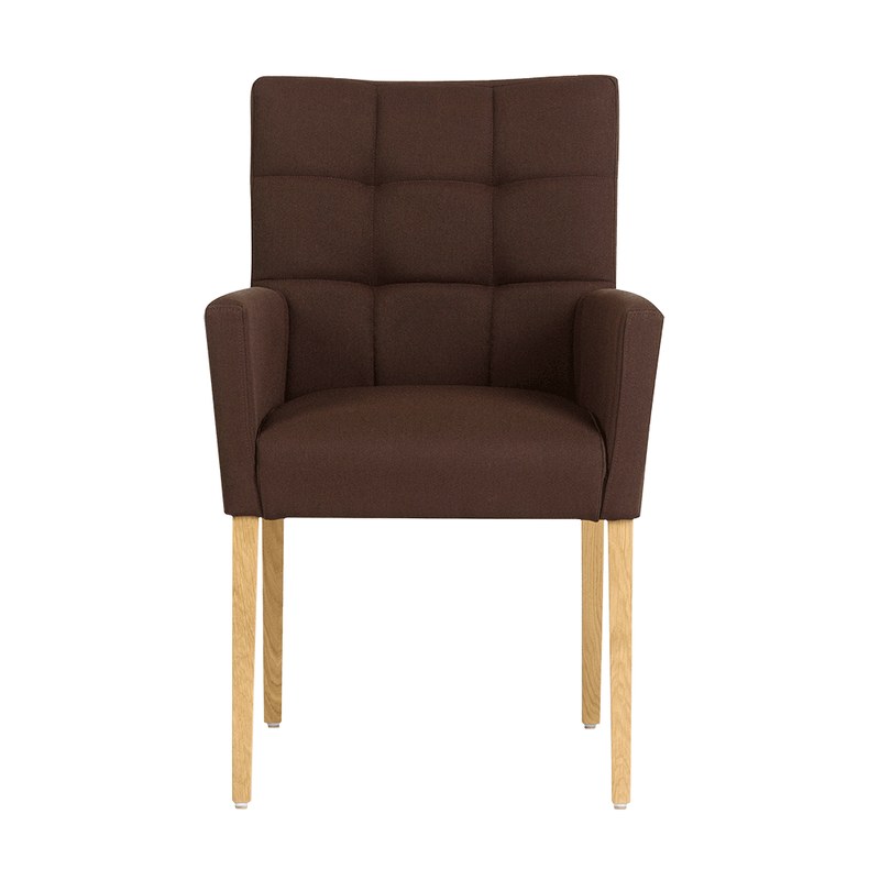 Chaise CARRE C04 haut dossier avec accoudoirs