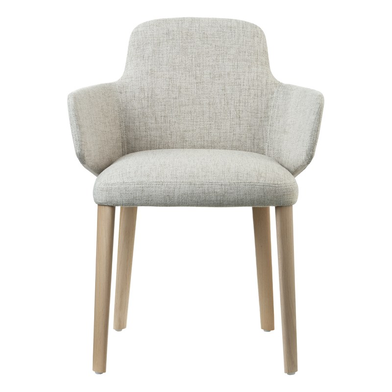 Chaise LEI C02 piétement bois avec accoudoirs