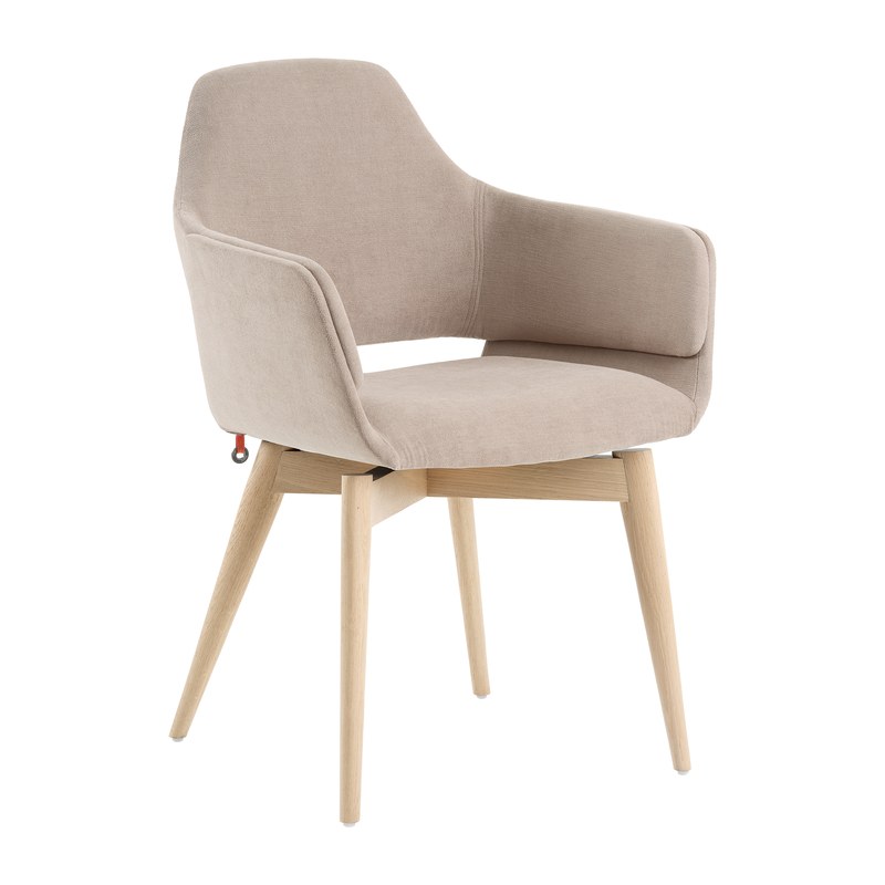 Chaise LOTUS C02 piétement bois avec accoudoirs