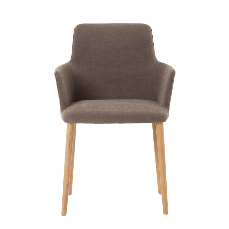 Chaise ROB C02 piétement bois avec accoudoirs
