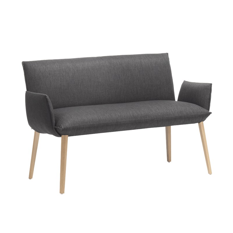 Chaise SOFT B22 deux places avec accoudoirs