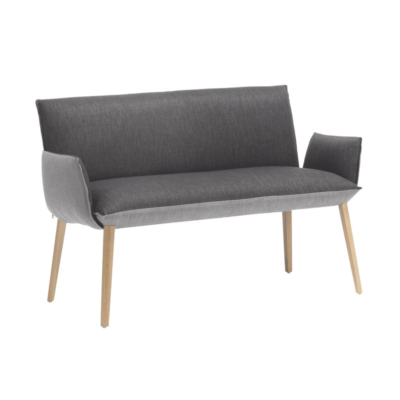 Chaise SOFT B23 deux places avec accoudoirs