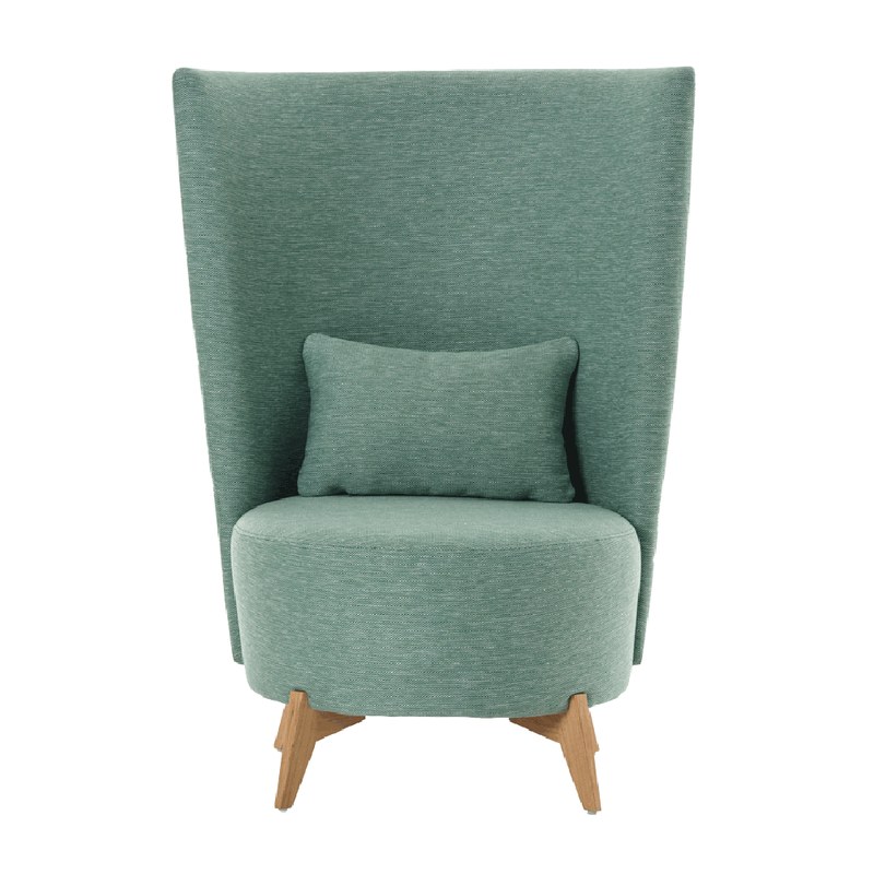 Fauteuil BOLERO R03 piétement bois haut dossier