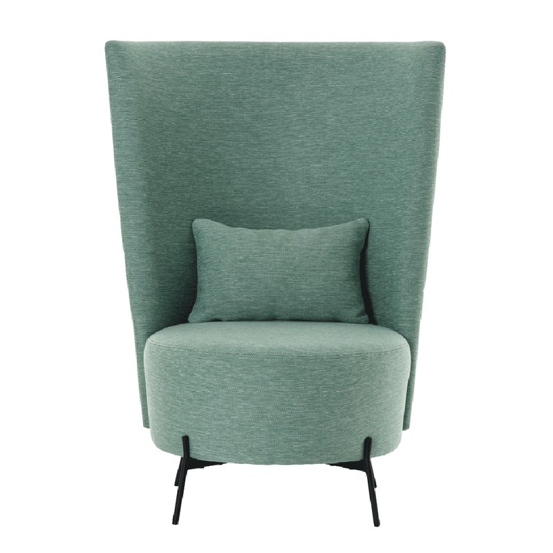 Fauteuil BOLERO R09 piétement métal haut dossier