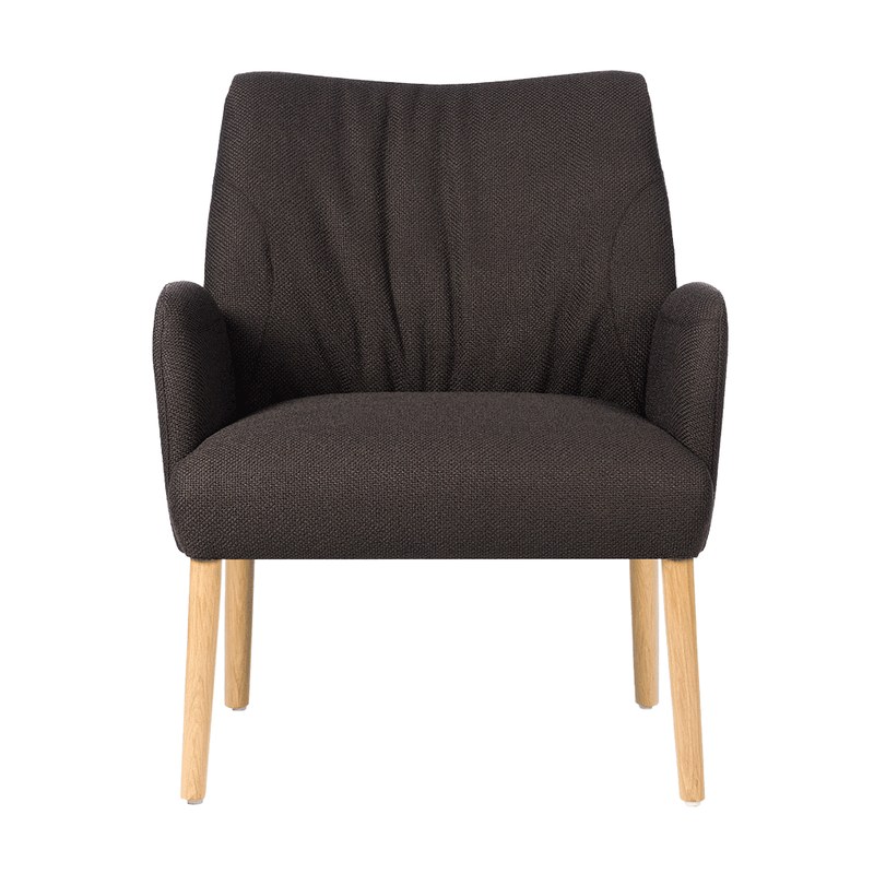 Fauteuil ENORA C01 piétement bois avec accoudoirs