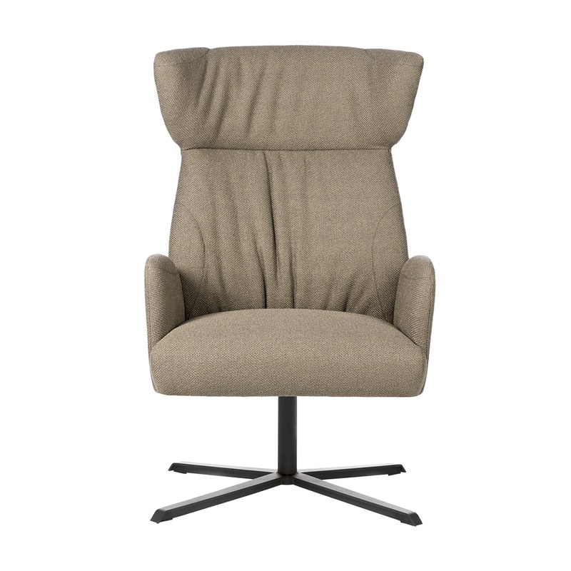 Fauteuil ENORA C07 piétement métal haut dossier avec accoudoirs