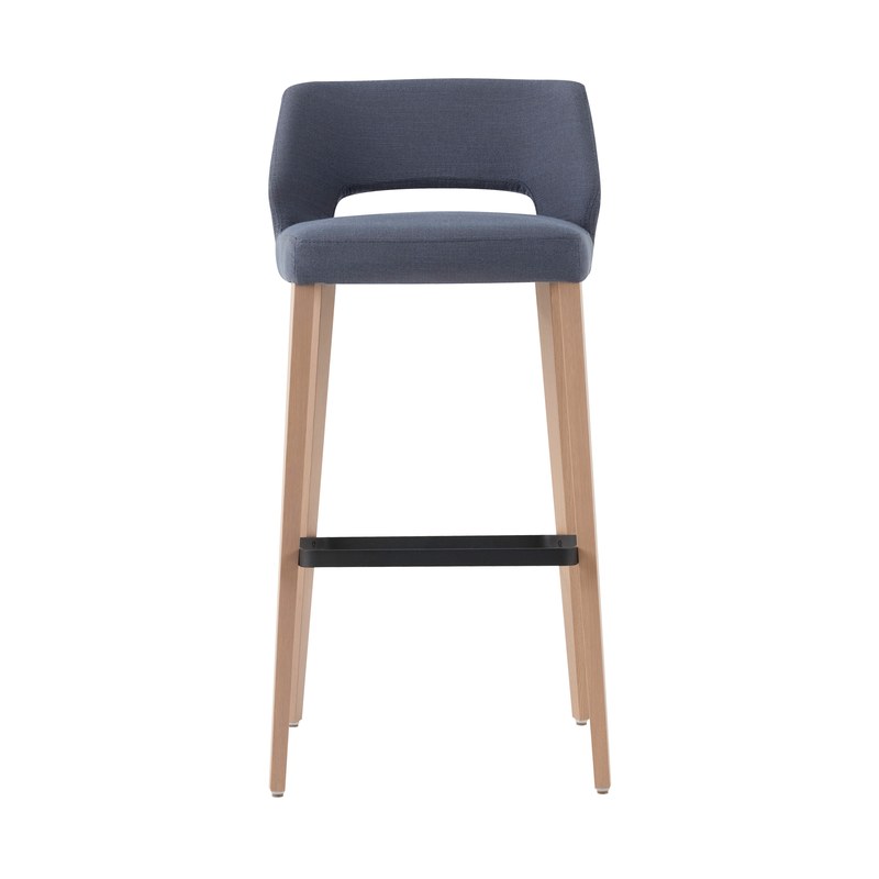 Tabouret LENA C04 piétement bois sans accoudoirs