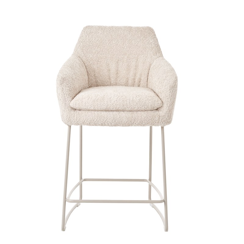 Tabouret SAGA C12 piétement métal avec accoudoirs