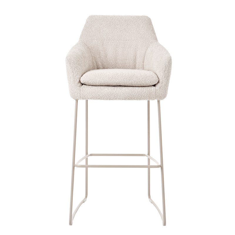Tabouret SAGA C14 piétement métal avec accoudoirs