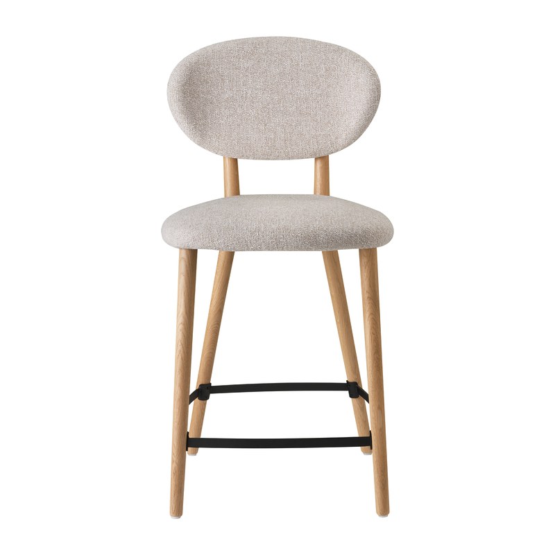 Tabouret TORO C09 piétement bois sans accoudoirs
