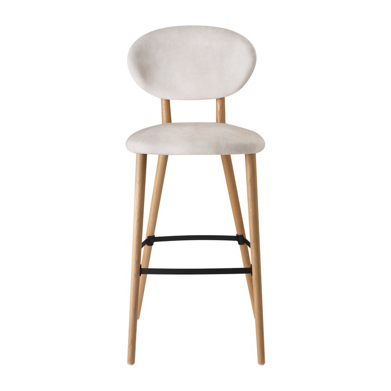 Tabouret TORO C11 piétement bois sans accoudoirs