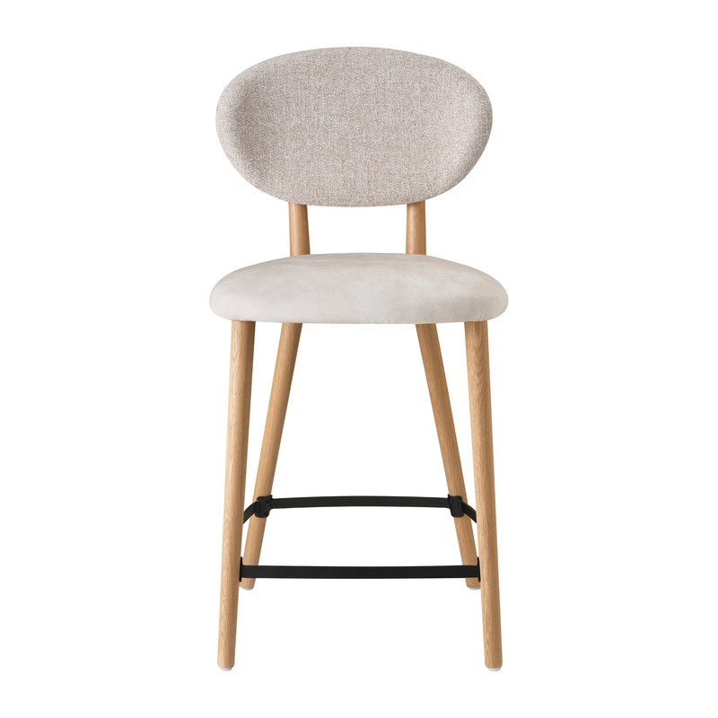Tabouret TORO C13 piétement bois sans accoudoirs