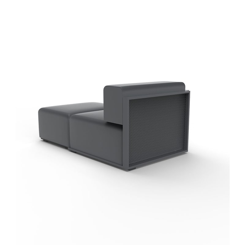 Module chaise-longue droit THE FACTORY - anthracite