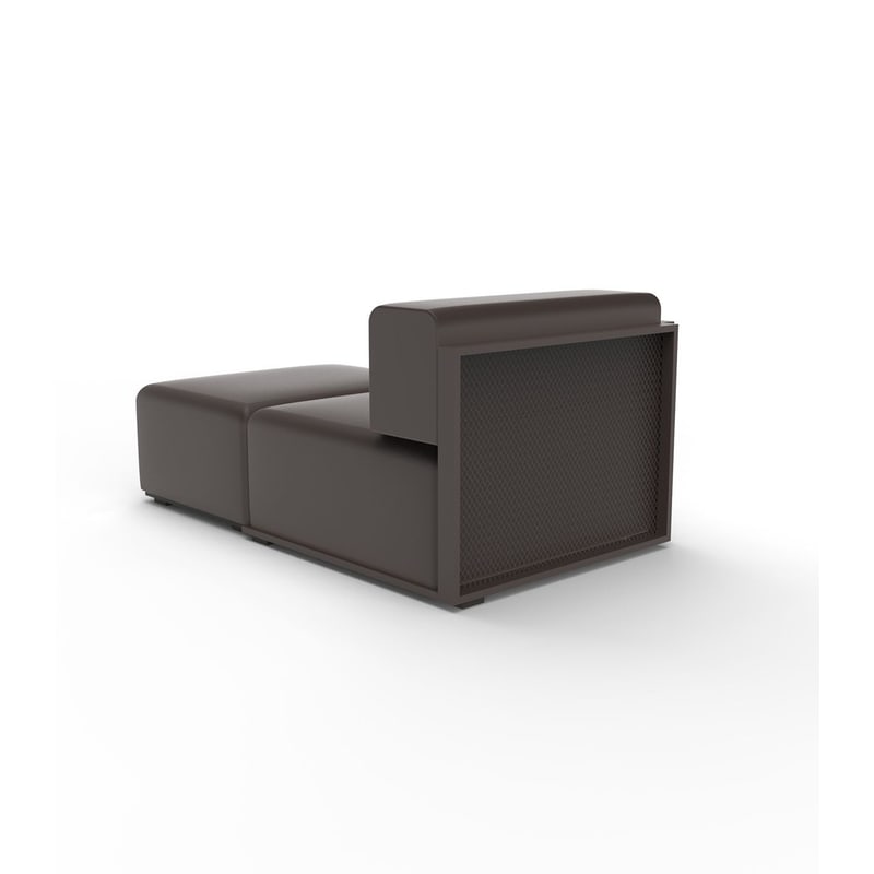 Module chaise-longue droit THE FACTORY - brun
