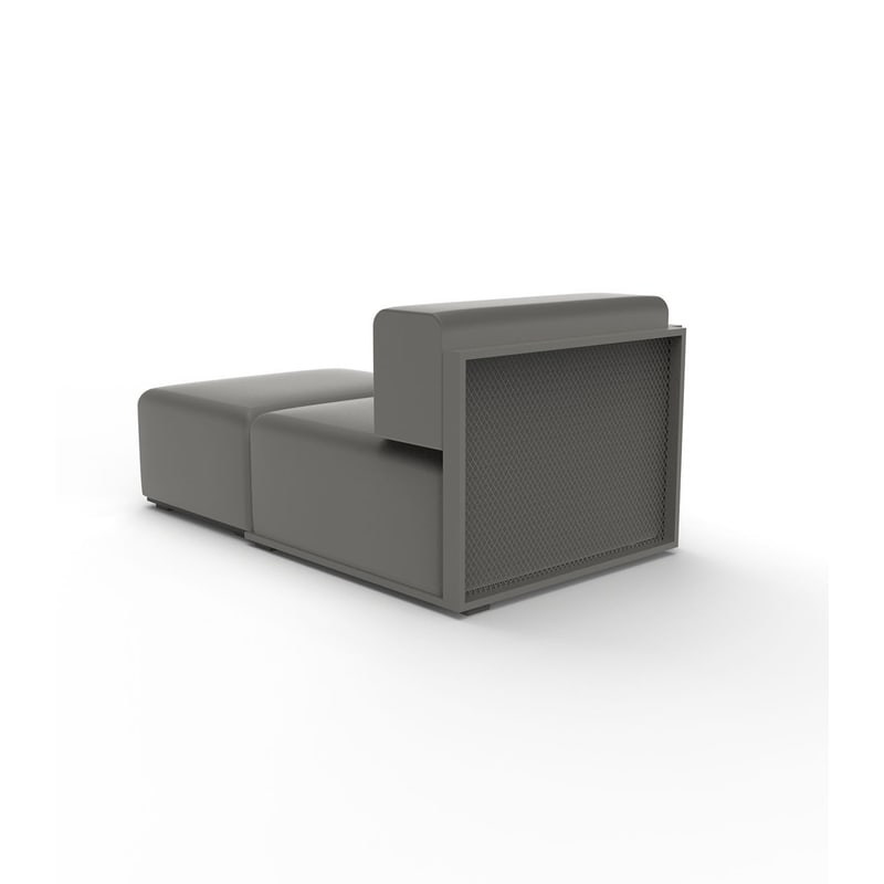 Module chaise-longue droit THE FACTORY - fumé