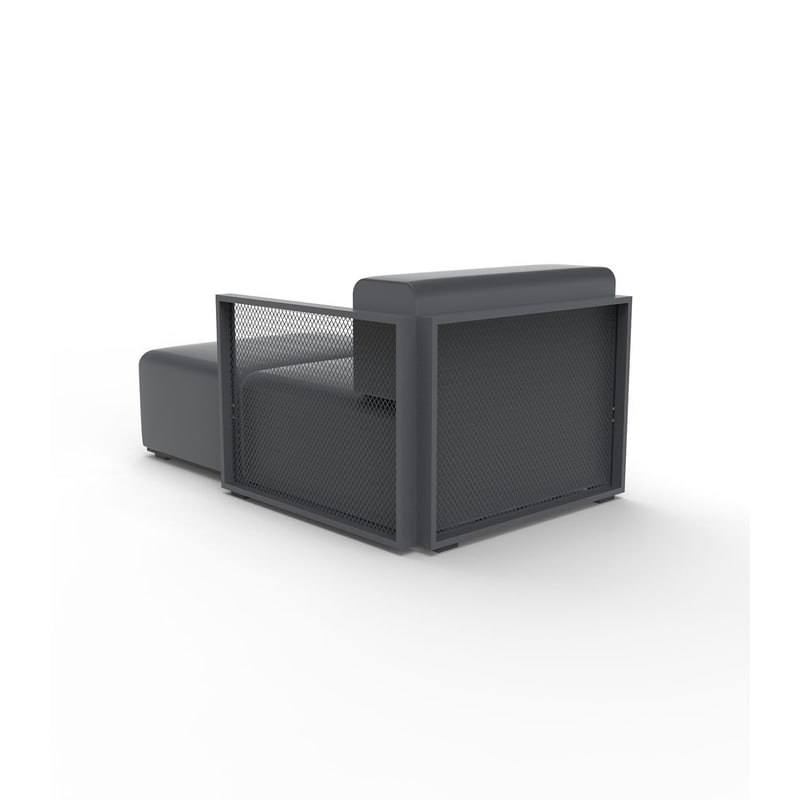 Module chaise-longue gauche THE FACTORY - anthracite