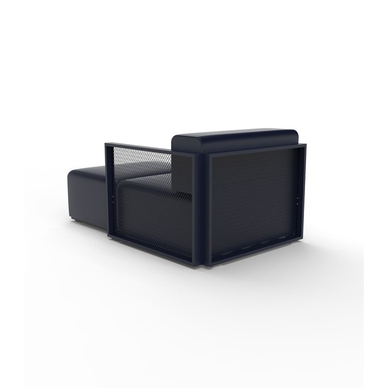 Module chaise-longue gauche THE FACTORY - bleu