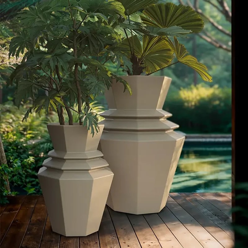 Pot de plantes ORIGAMI HINOKI 19x19x25 cm VONDOM
