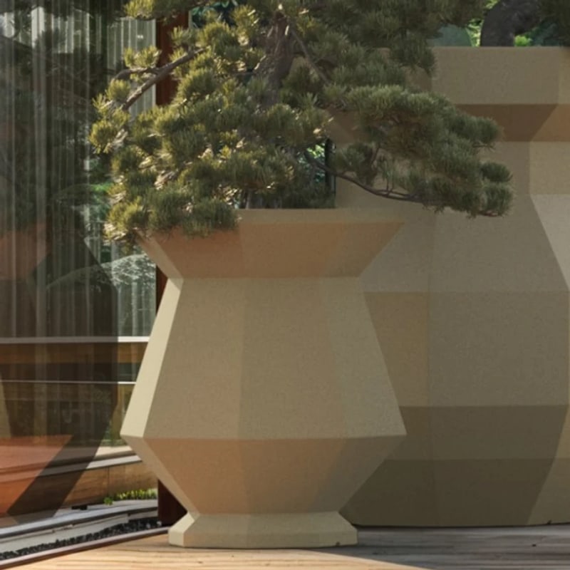 Pot de plantes ORIGAMI KASHI 21,8x21,8x25 cm VONDOM