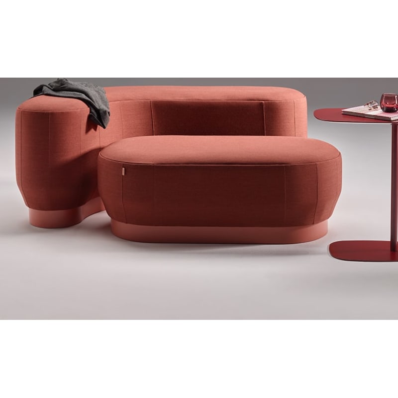 Pouf haut en L tapissé BRISA