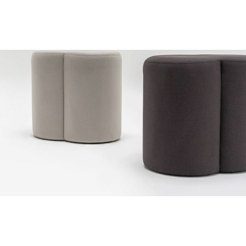 Pouf rembourré tapissé oval MIX MDD