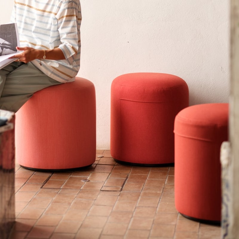 Pouf rond design unicolore CYL