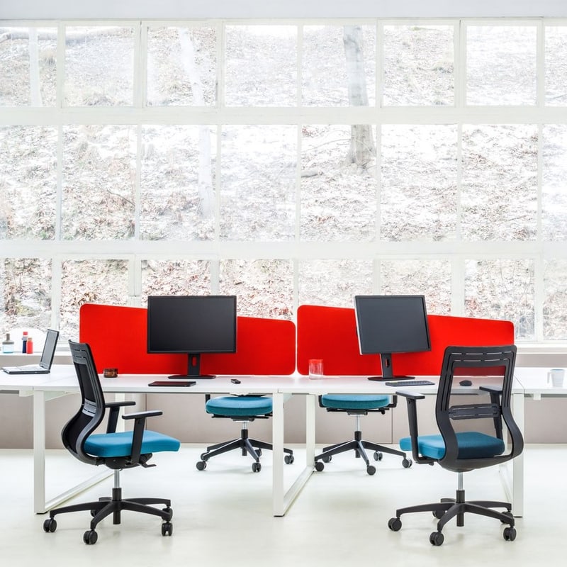 Séparateur de bureau asymétrique TWIN