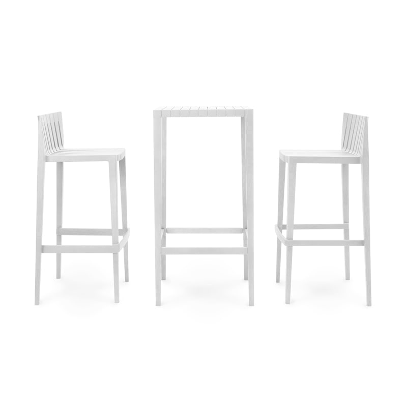 Set de 2 tabourets H97 + table SPRITZ - blanc