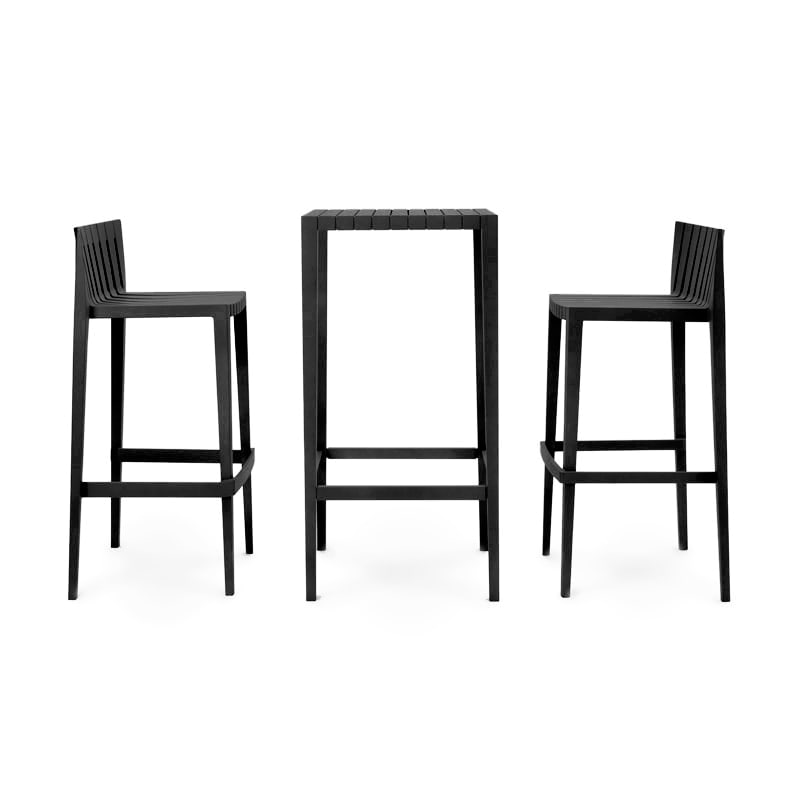 Set de 2 tabourets H97 + table SPRITZ - noir