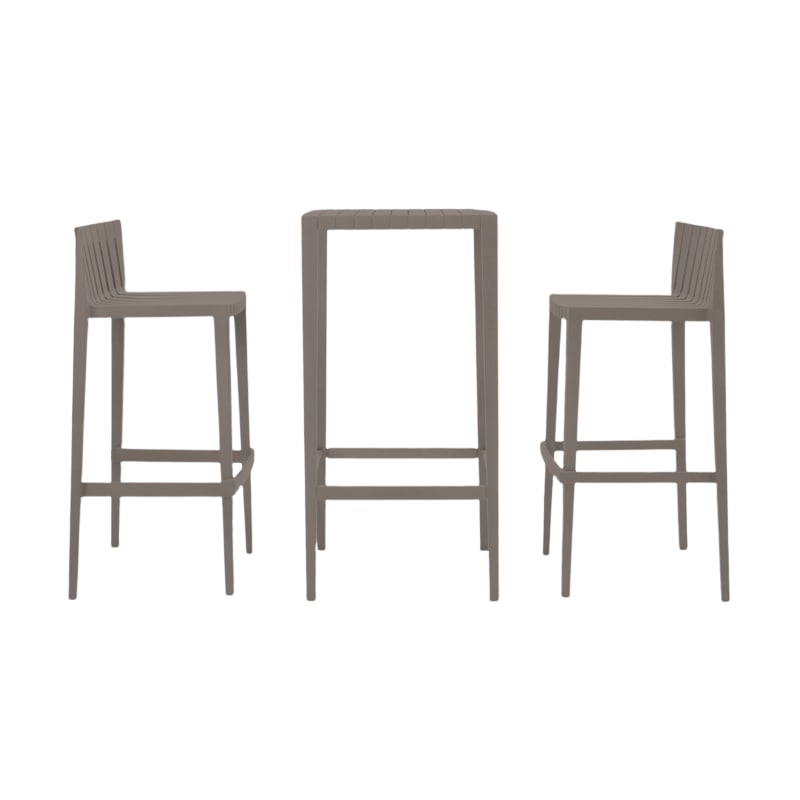 Set de 2 tabourets H97 + table SPRITZ - tortora