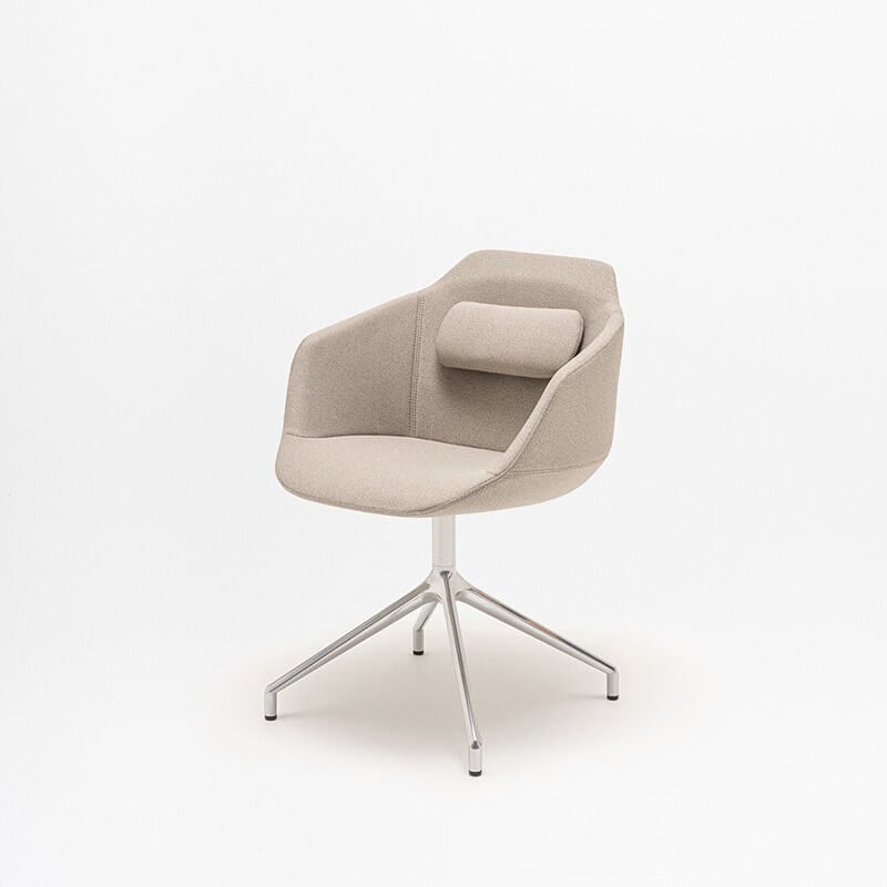 Siège pivotant pied en aluminium poli ULTRA